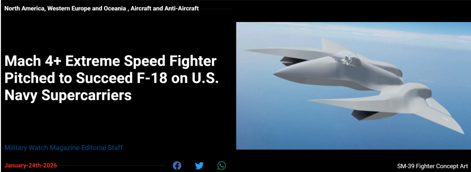乐鱼官方网站-美媒：美企公布SM-39剃刀六代机方案，极速达4马赫；看着就不靠谱